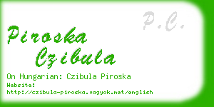 piroska czibula business card